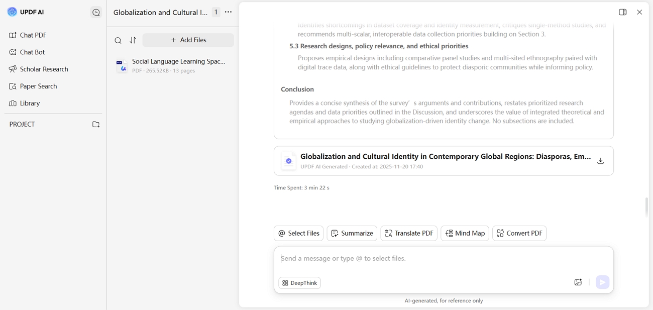 academic scholar research updf ai online