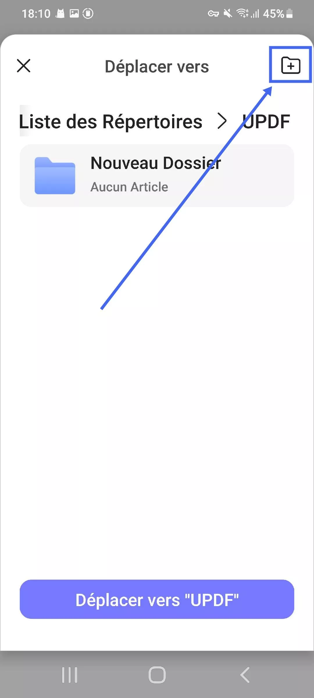 créer un nouveau dossier