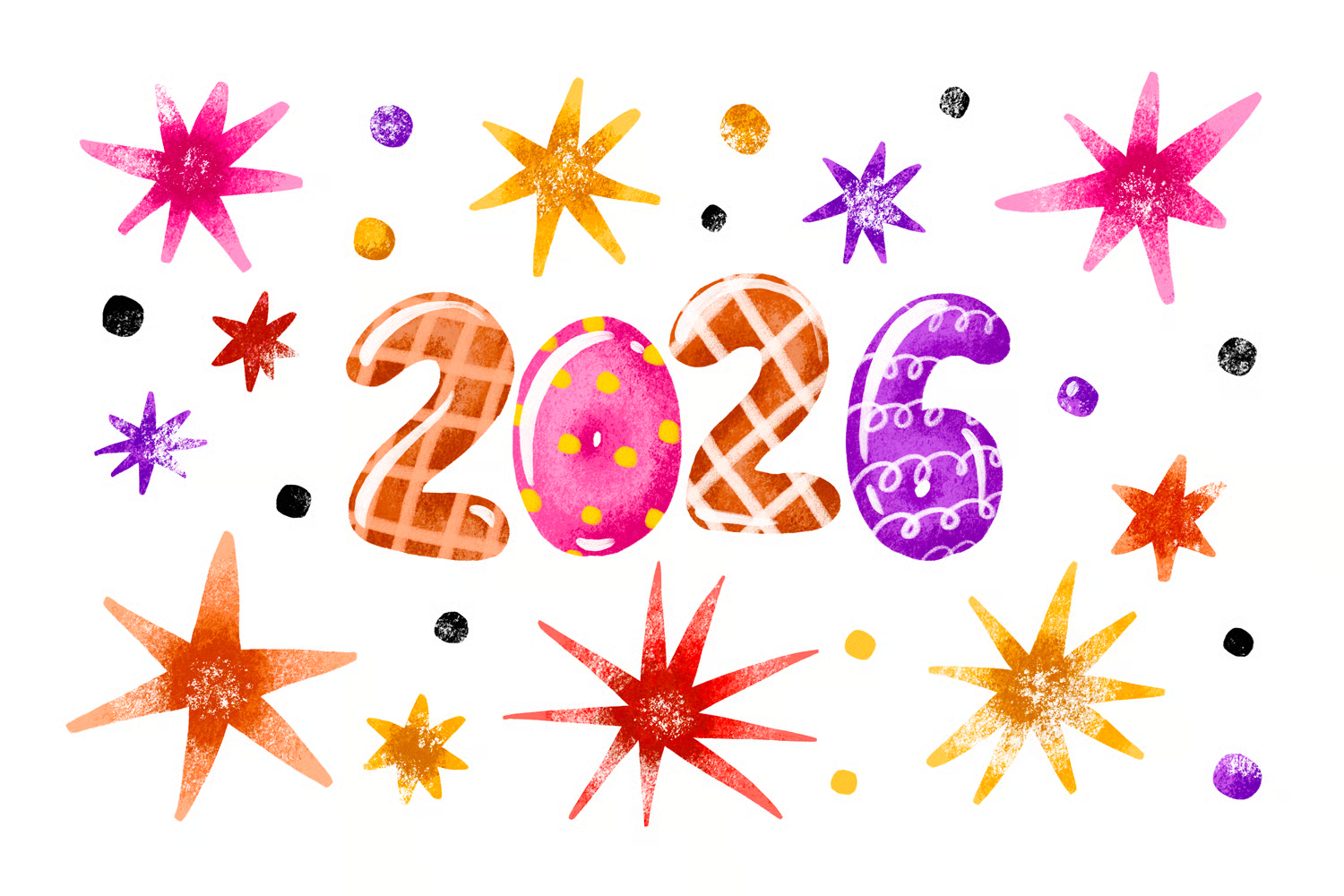 festive happy new year 2026 design