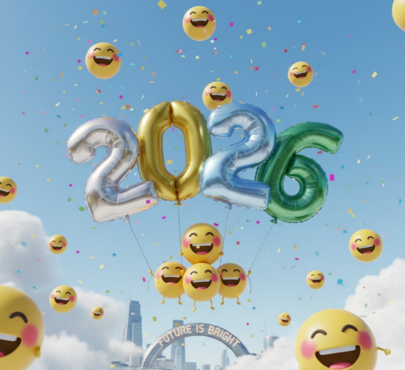 laughing emoji new year wish