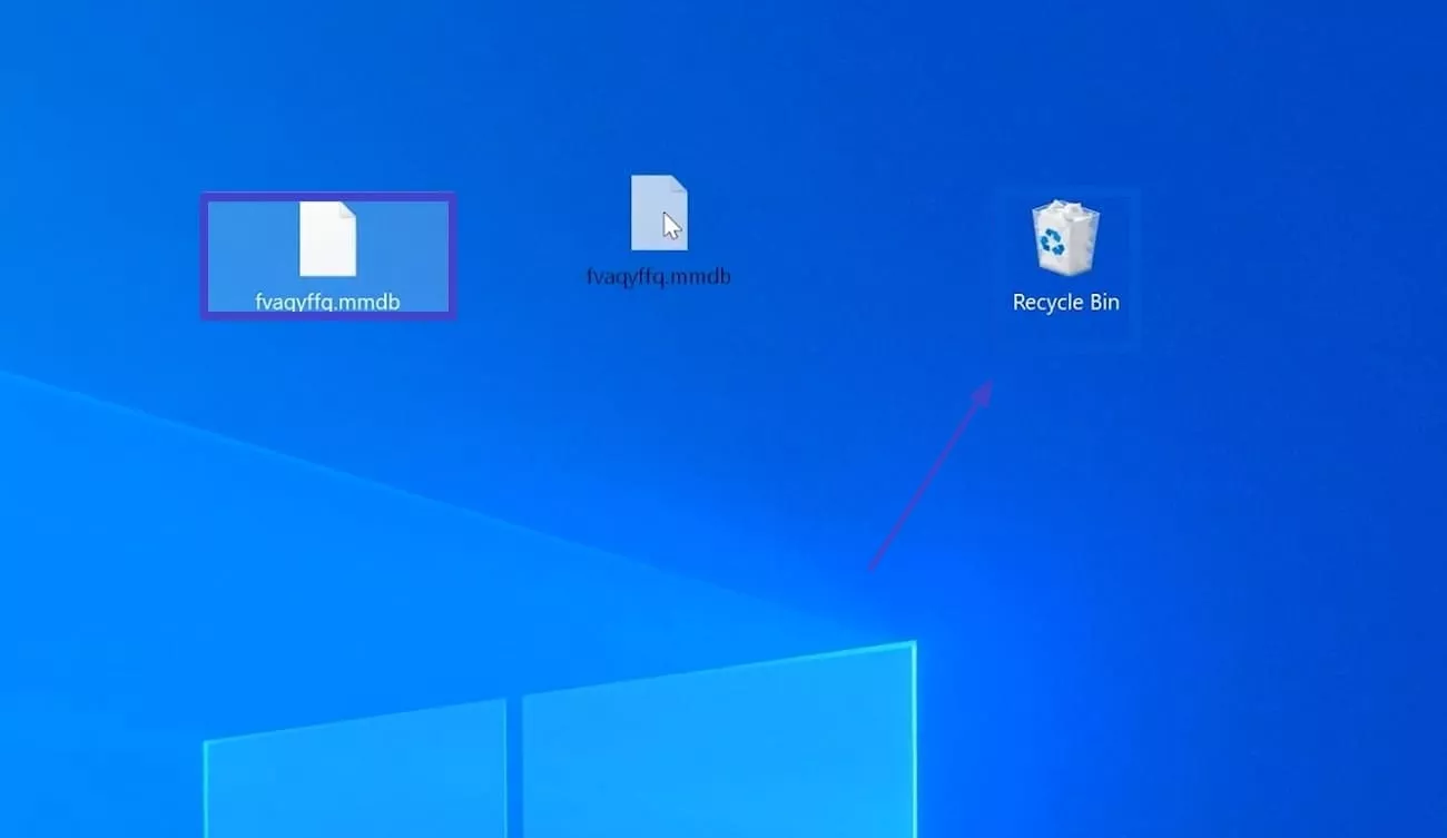 drag file to recycle bin