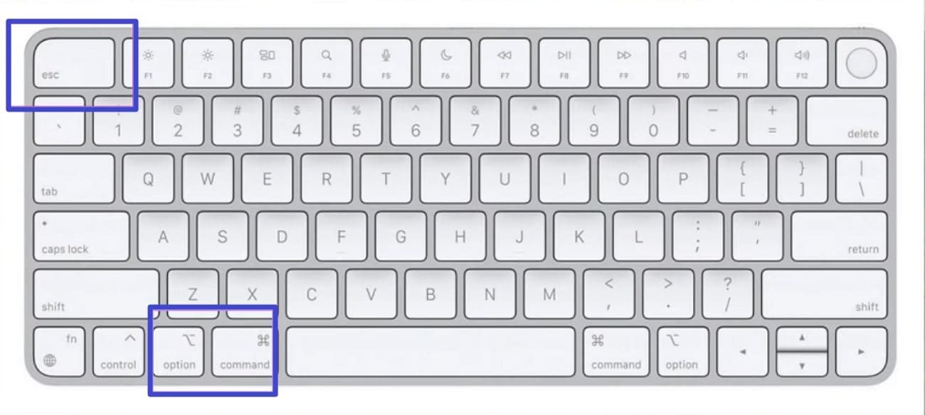 click the keyboard keys