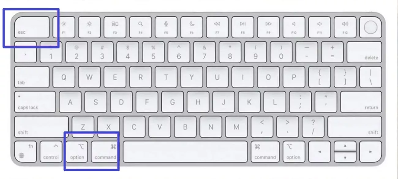 click the keyboard keys