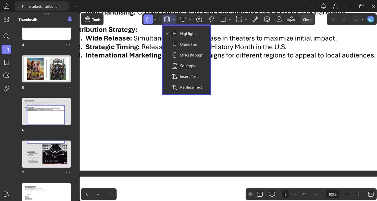 select annotate tool