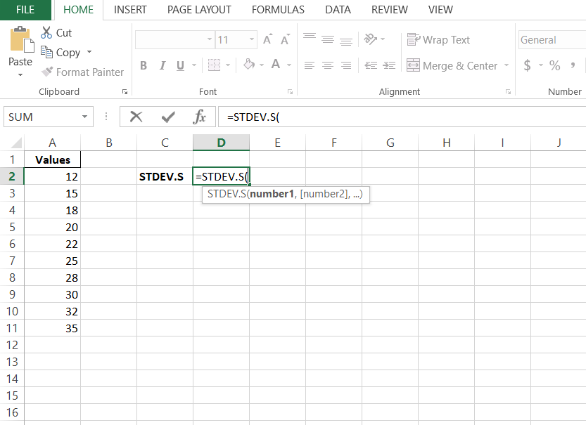 writing formula for sample/population standard deviation