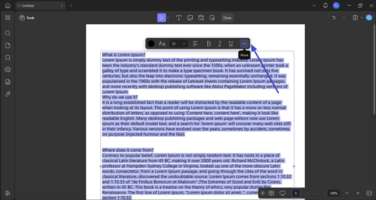click three dots option
