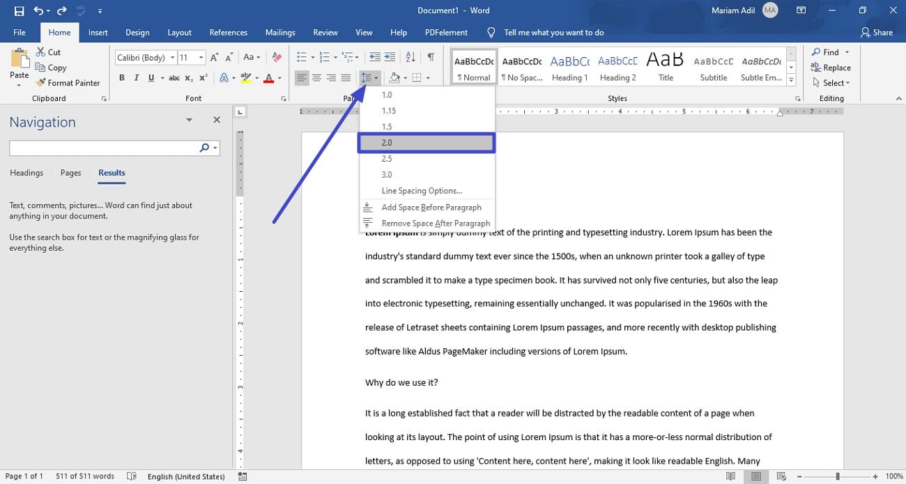 access line spacing icon
