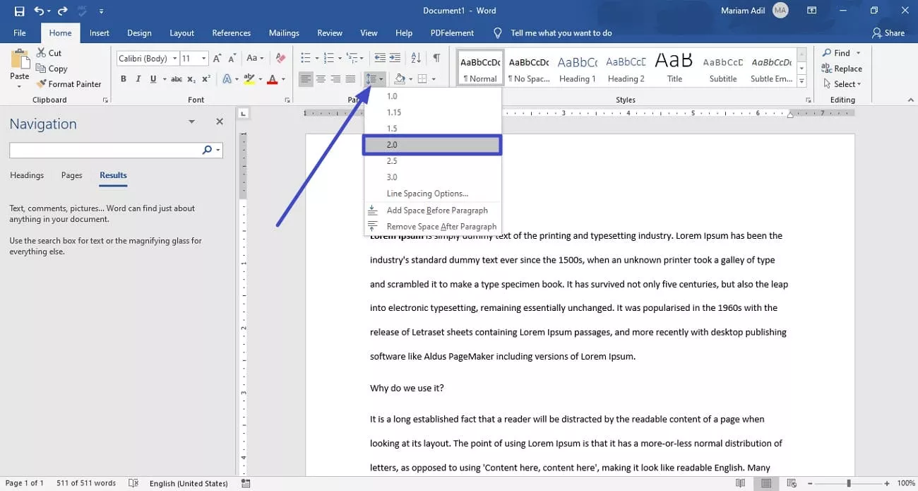 access line spacing icon