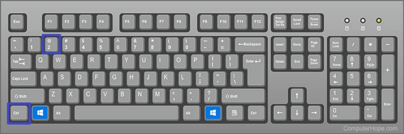 windows shortcut for spacing