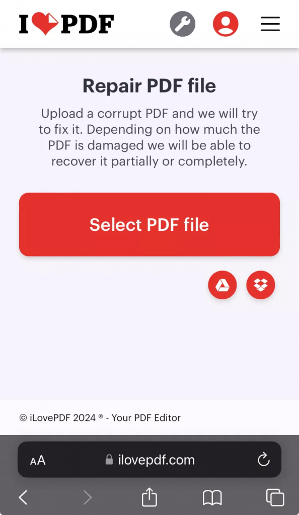 修復損壞的 PDF 文檔