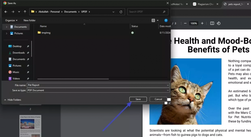 右鍵直接儲存PDF文件
