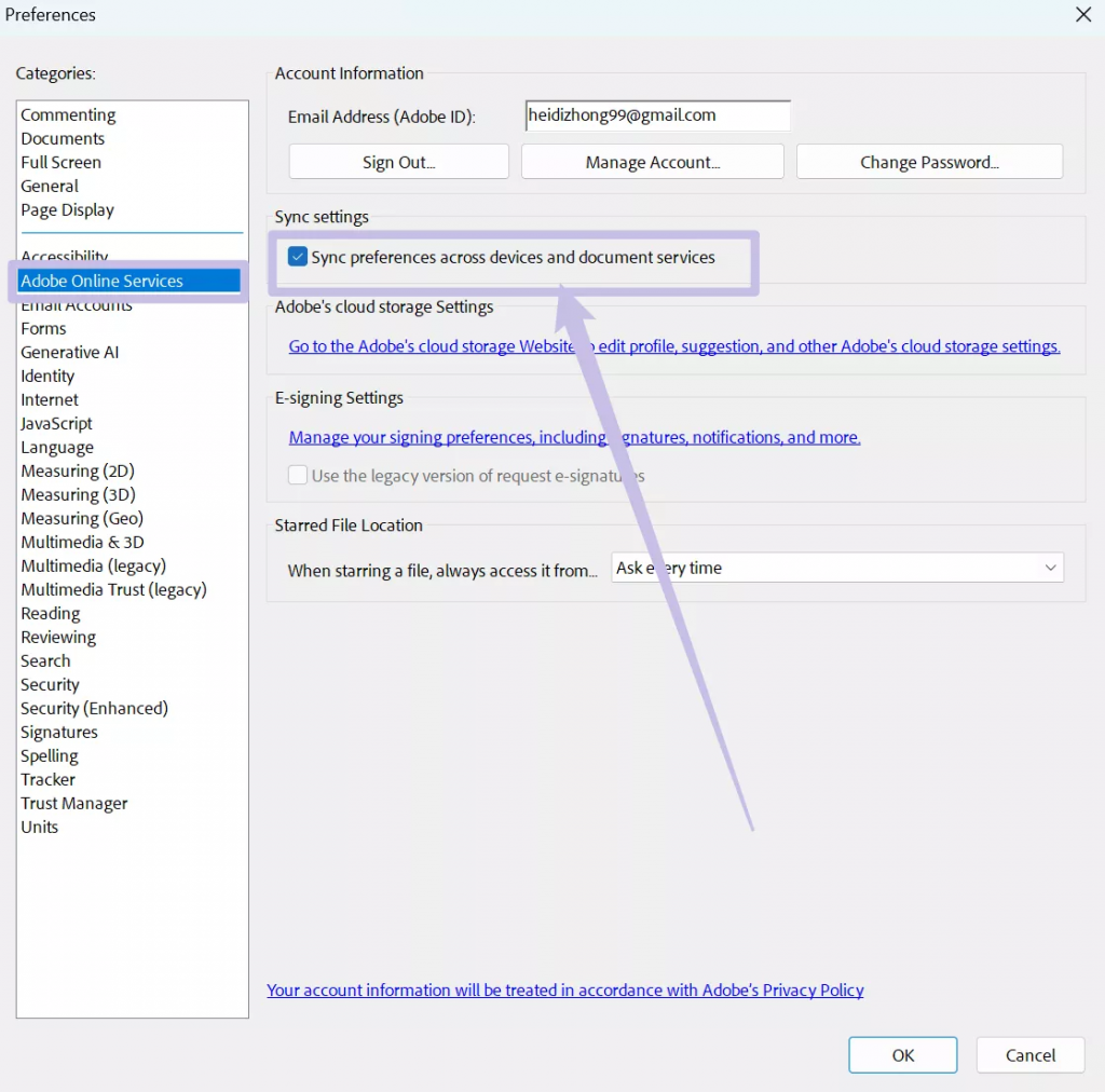 取消勾選同步設定
