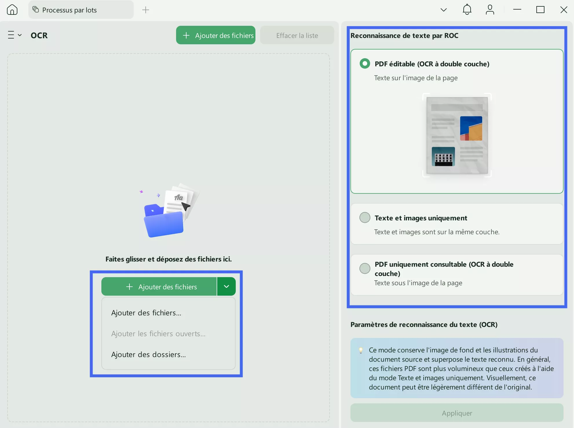 fichier d'importation updf