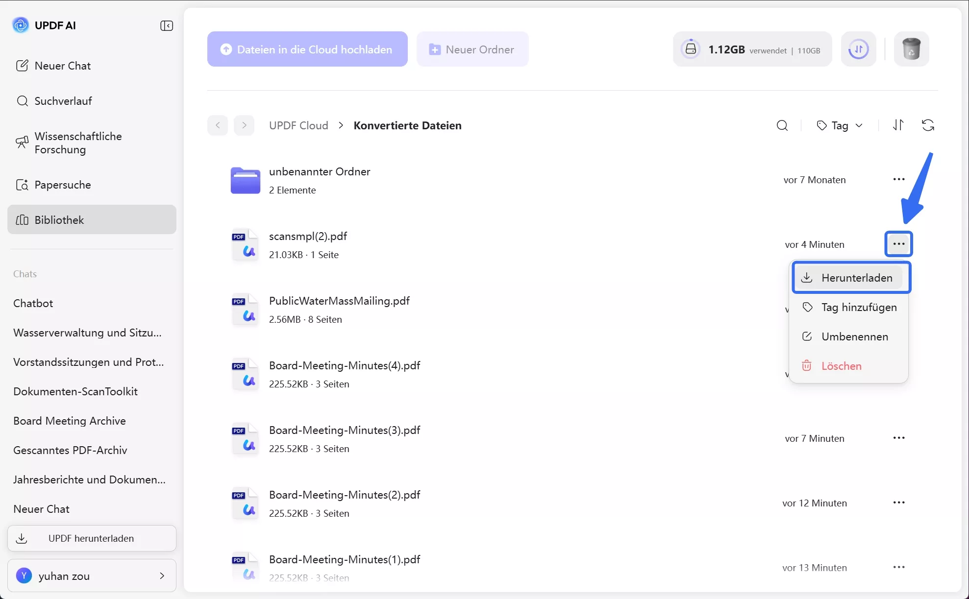 in der Bibliothek „Konvertierte Dateien“
