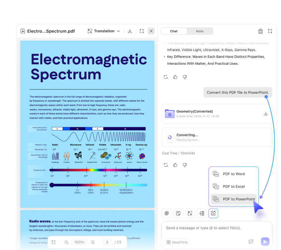 convertir un PDF en PowerPoint en ligne avec UPDF AI
