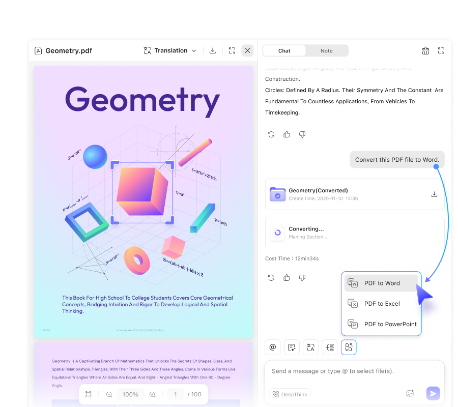 convertir un PDF en Word avec UPDF AI en ligne