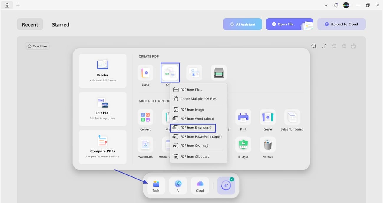 access excel convert updf