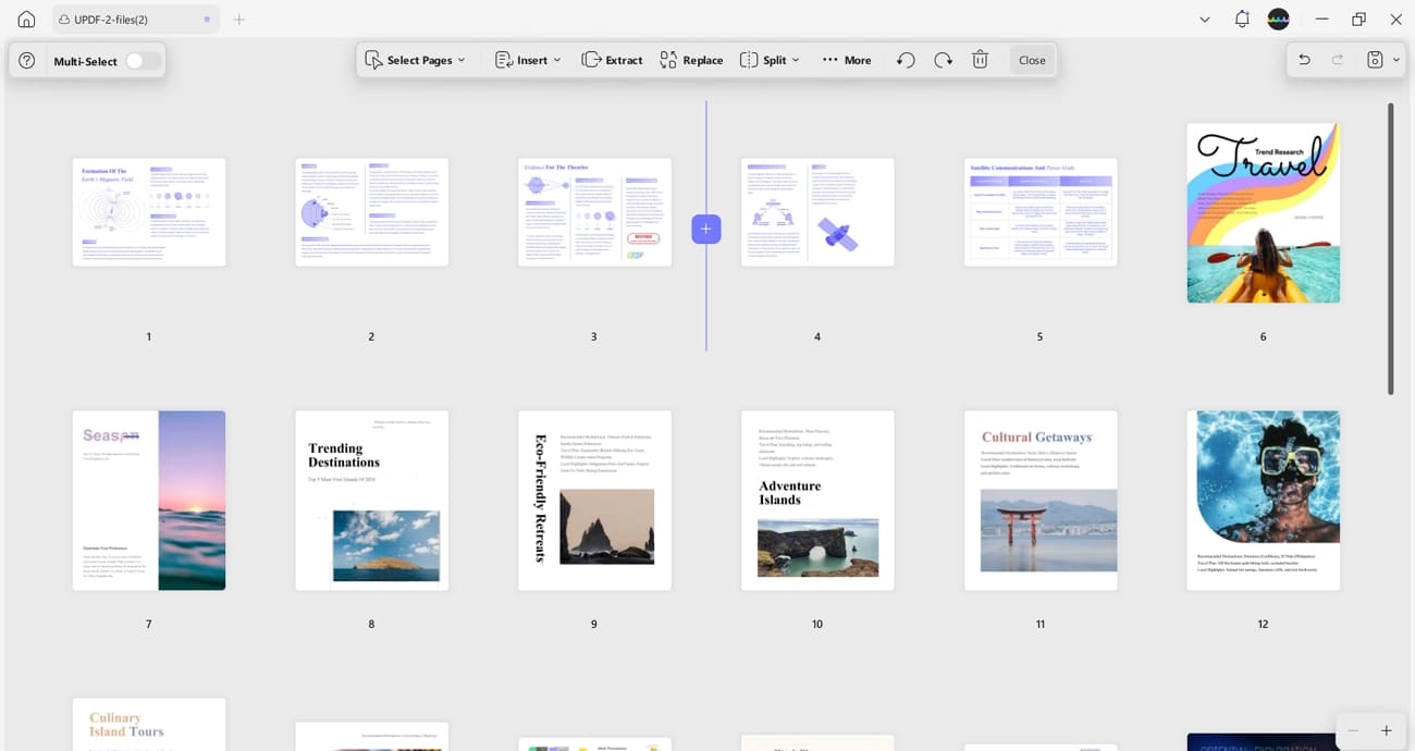 get updf crop extract pdf pages