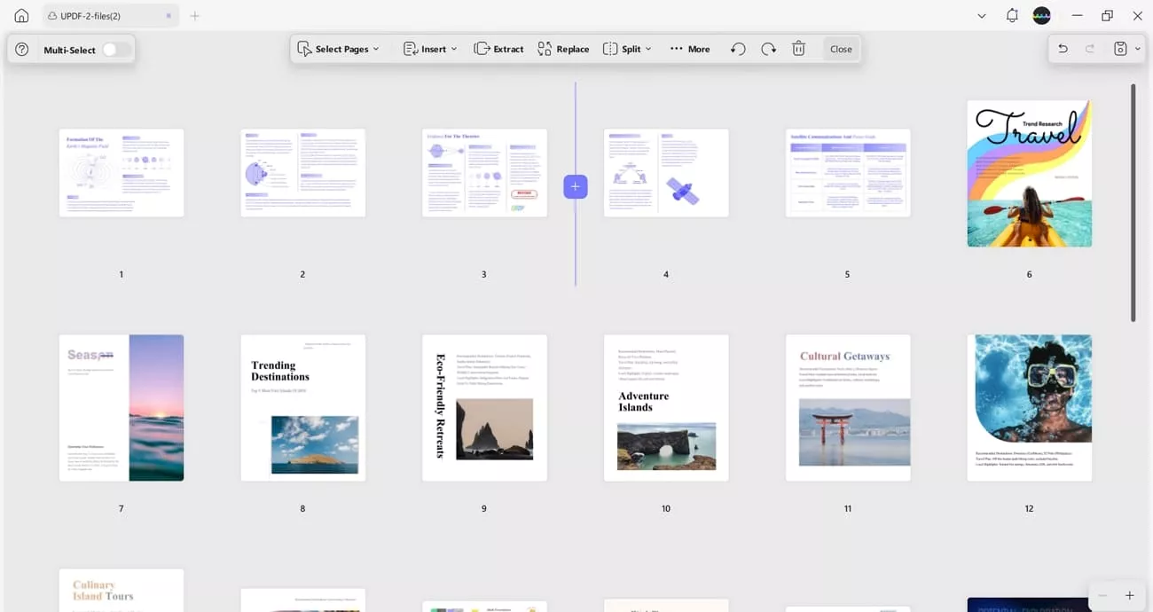 get updf crop extract pdf pages