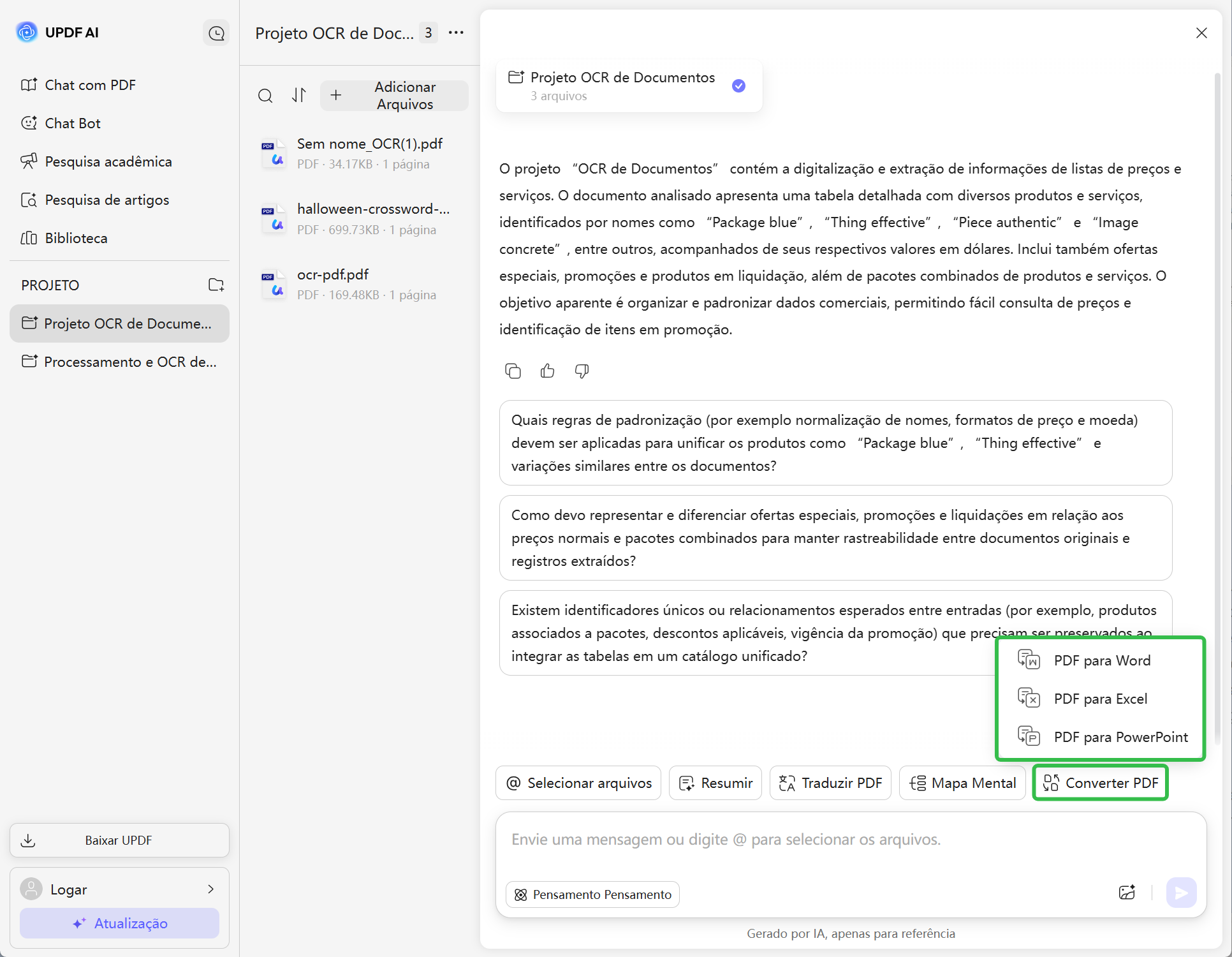 updf ai online — converter pdfs
