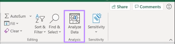 selecting analyze data