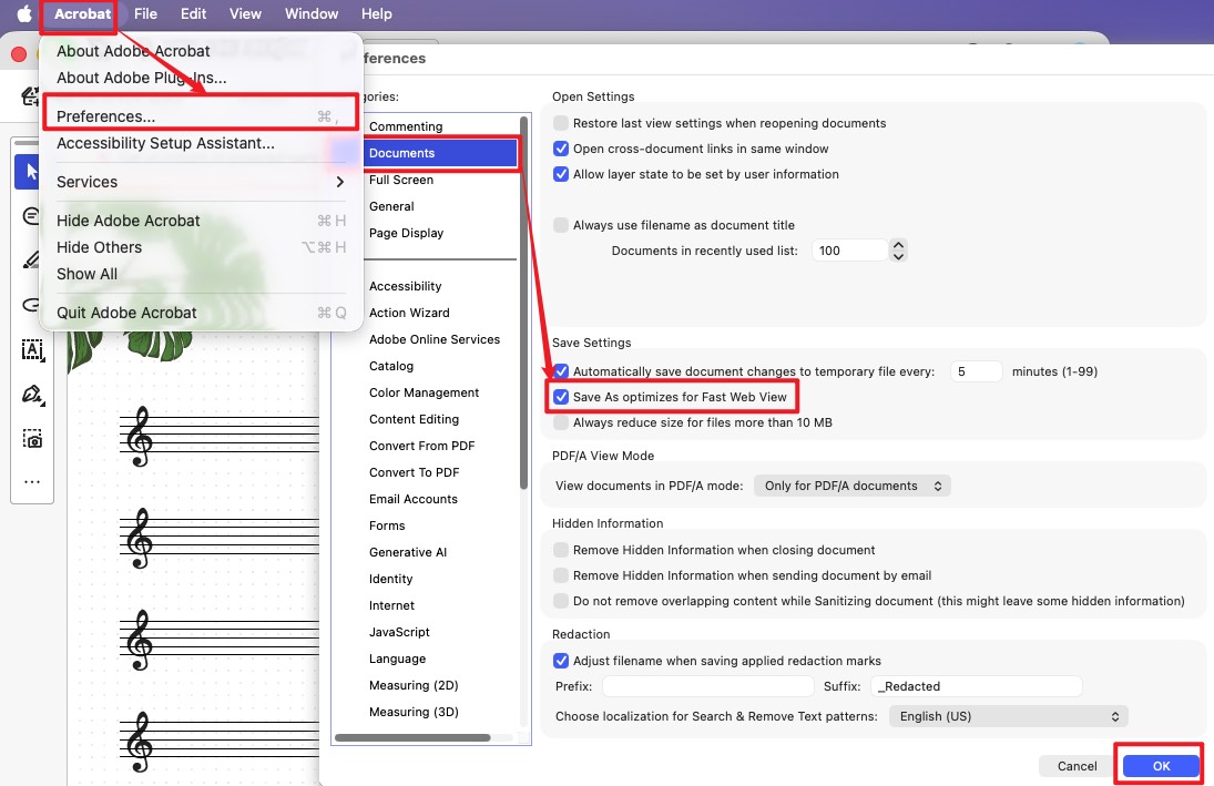 save as optimizes for fase web view