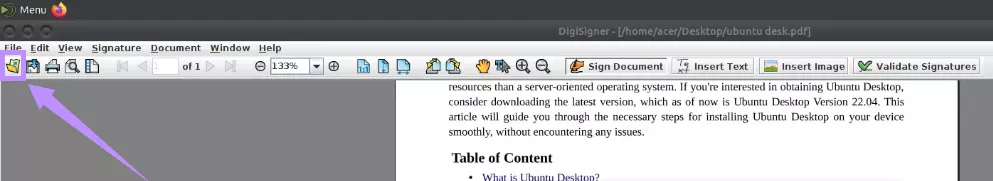 click open document icon