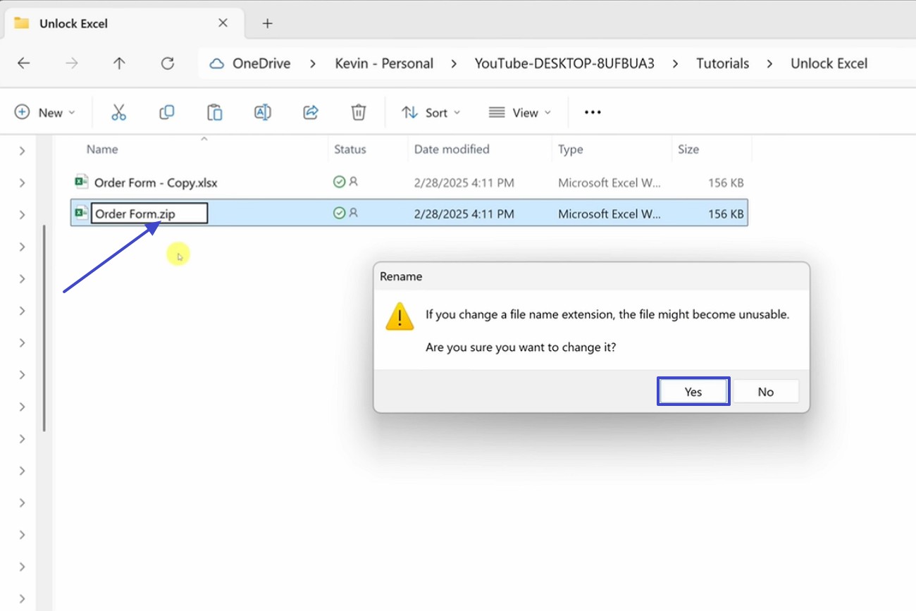 change xlsx into zip