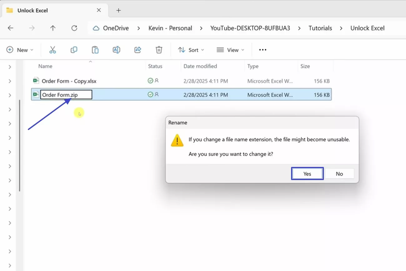 change xlsx into zip