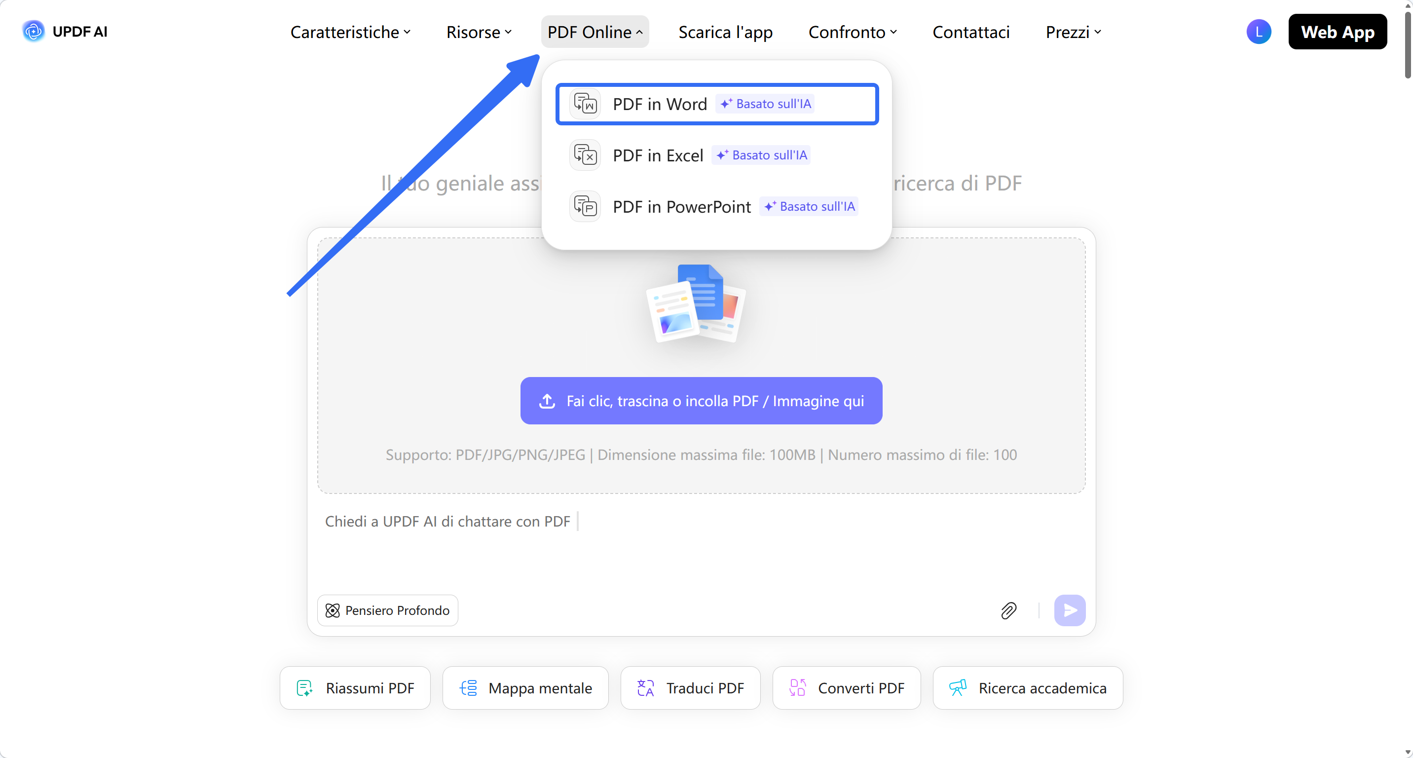 access pdf conversion feature