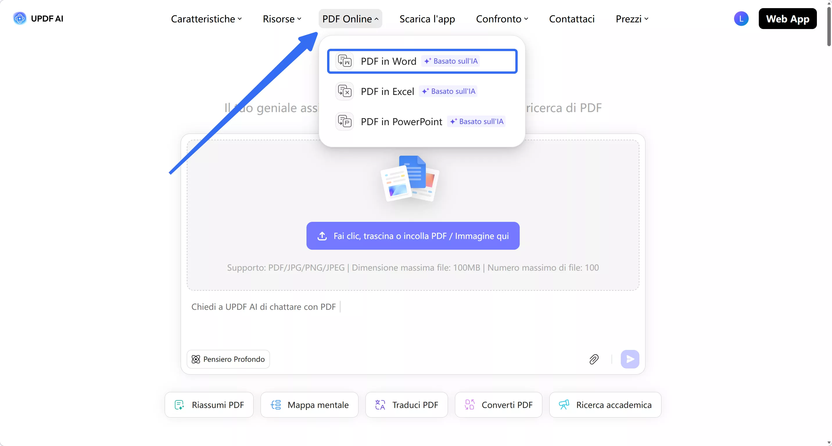 access pdf conversion feature