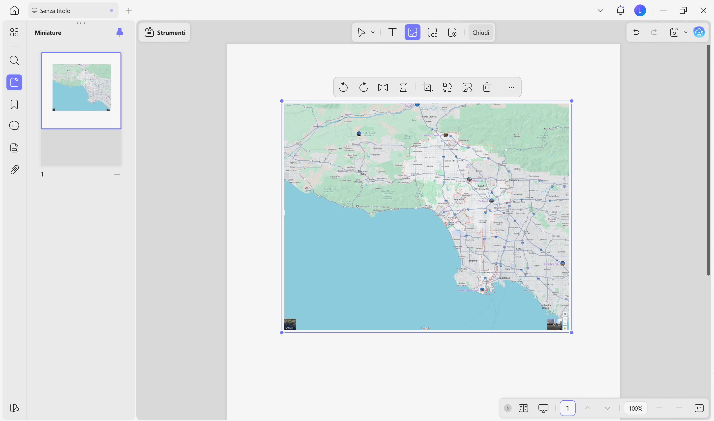 add google map image to pdf updf windows
