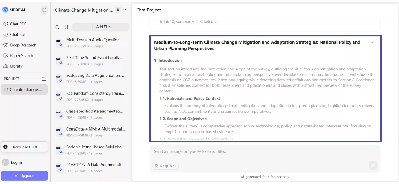 updf ai deep research