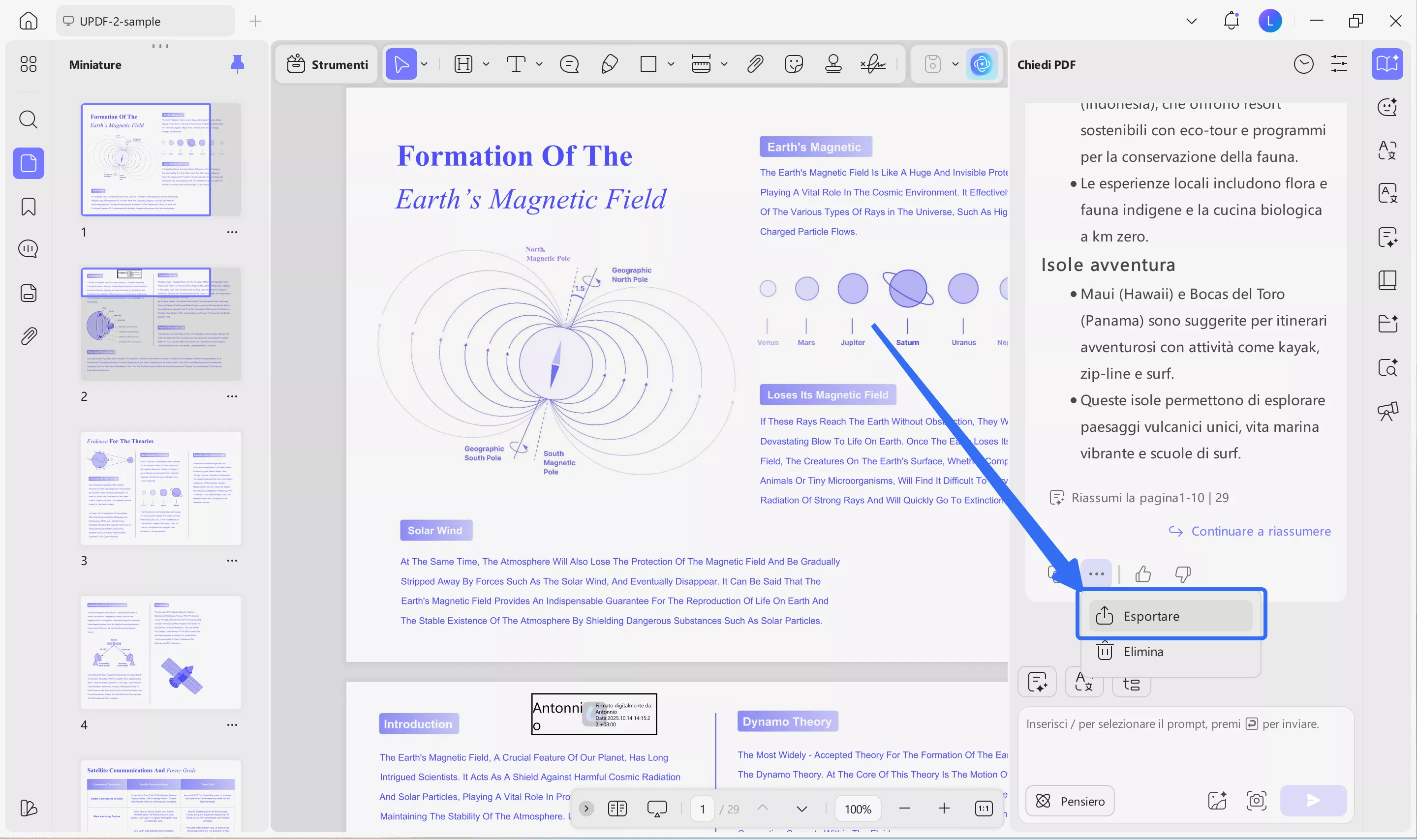 choose export option updf ai windows