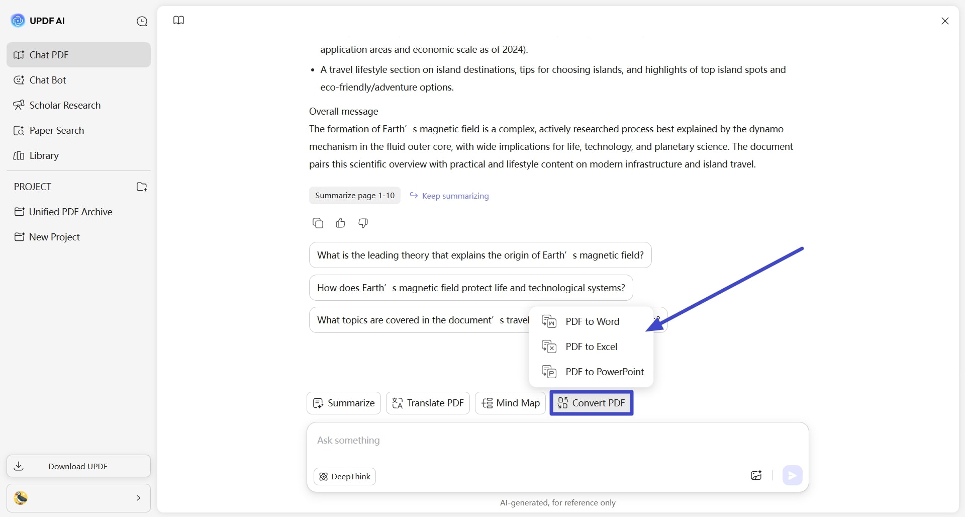 proceed to convert pdf updf ai online