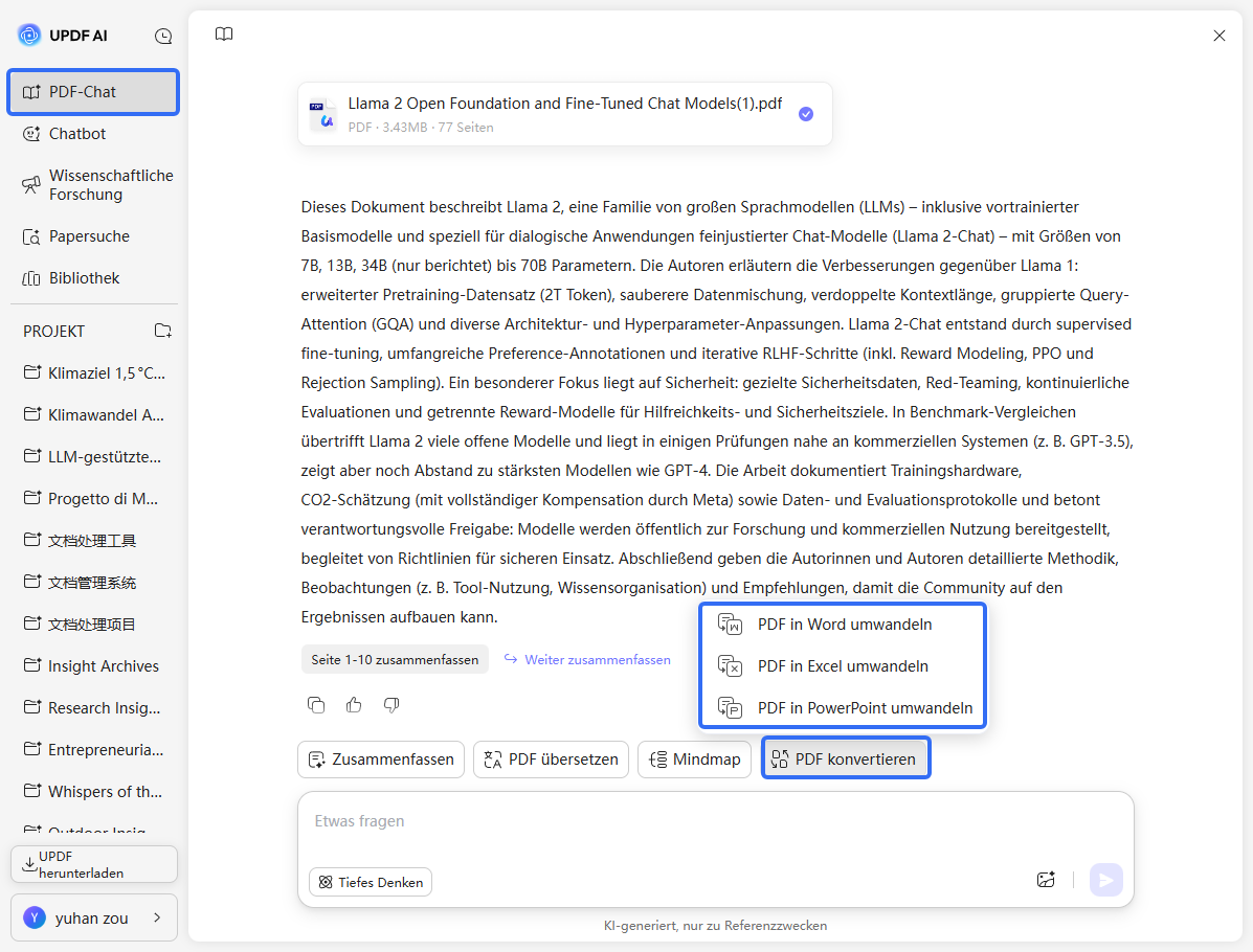 updf ai online covert single pdf