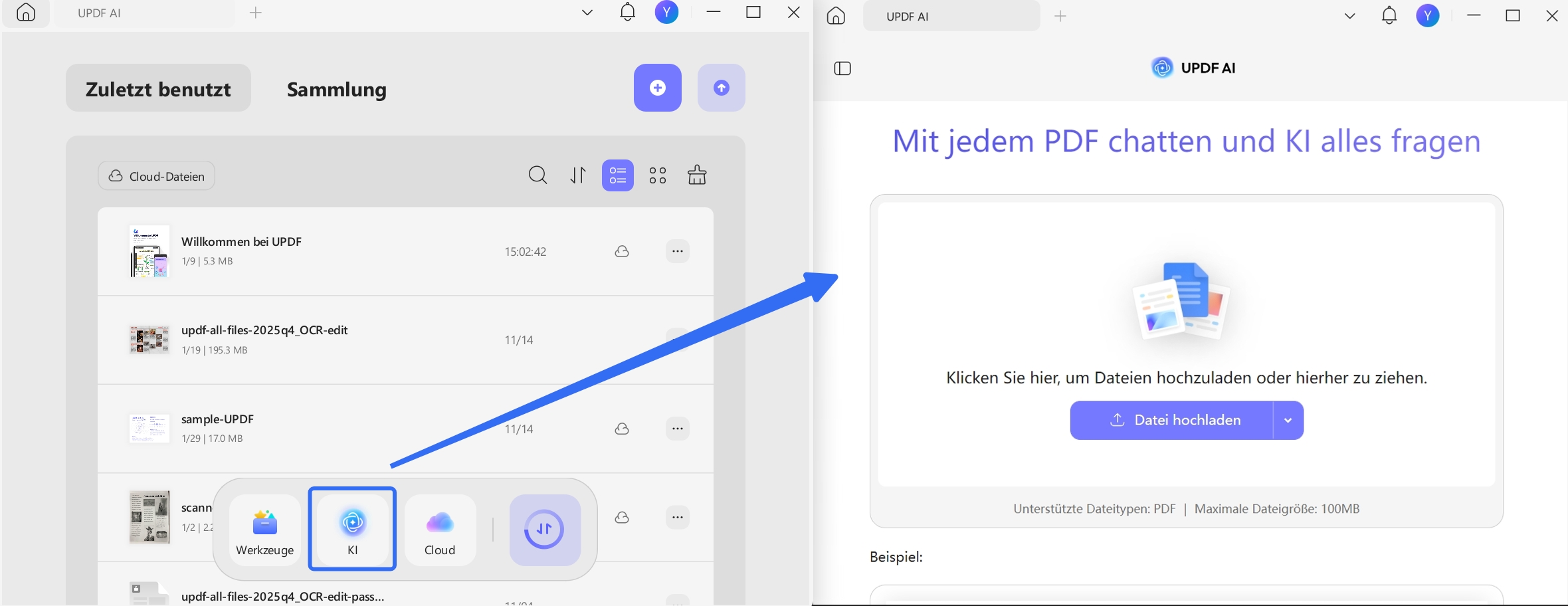 updf ai online on updf win