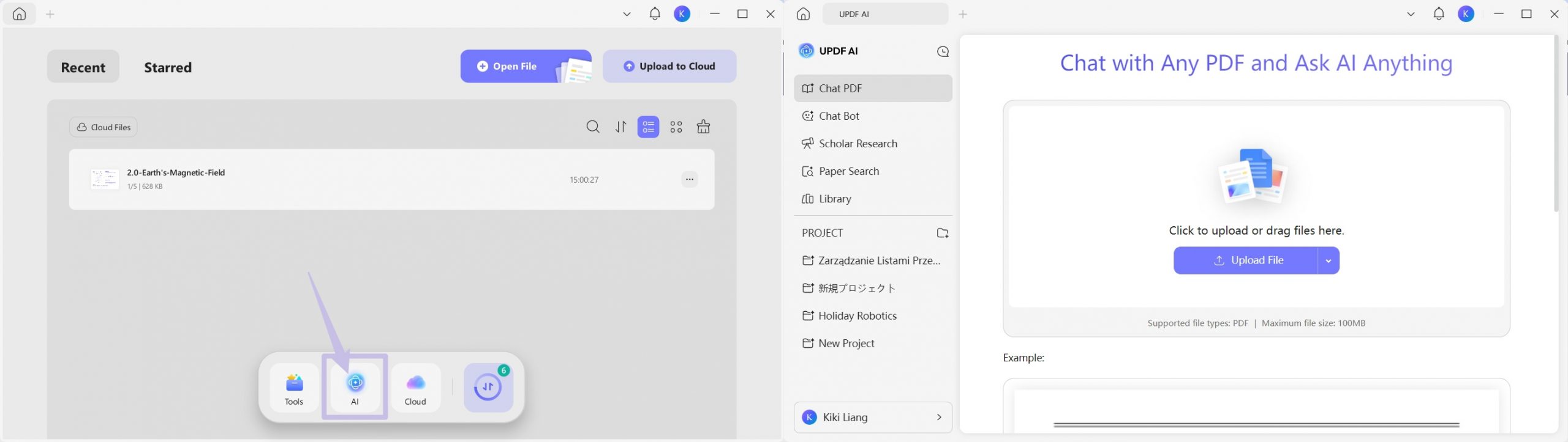 updf ai online on updf win