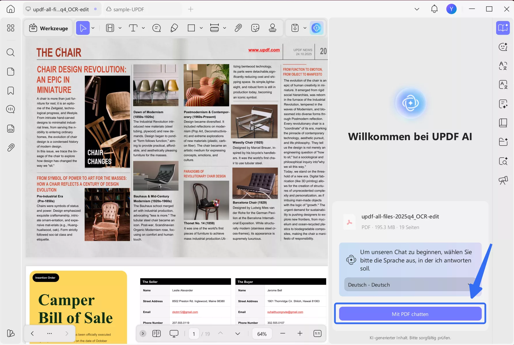 PDF in updf ai unter Windows öffnen