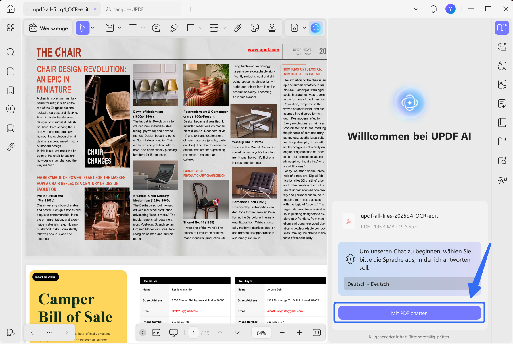 PDF in updf ai unter Windows öffnen
