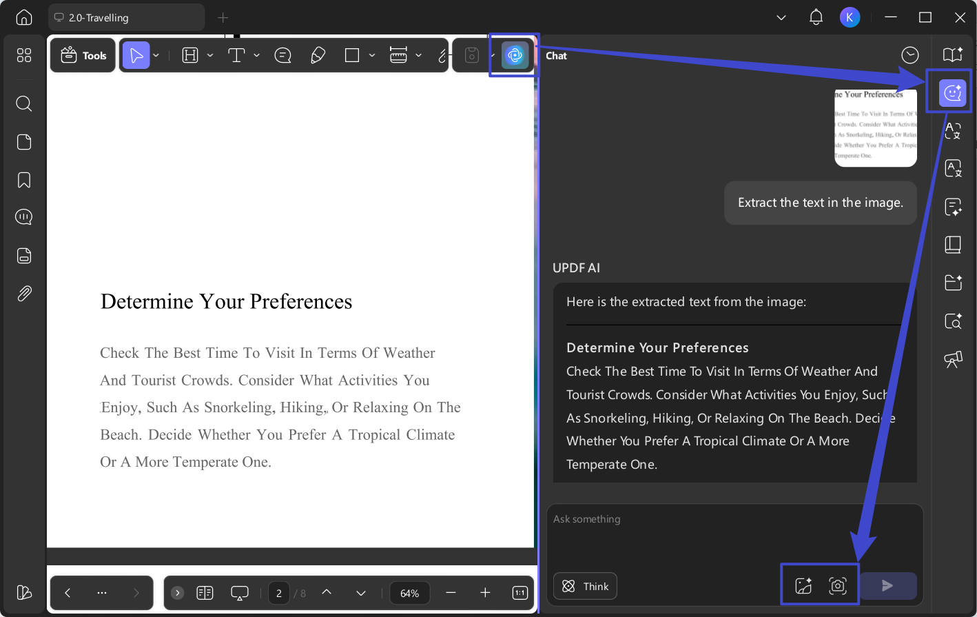 updf ai recognize text