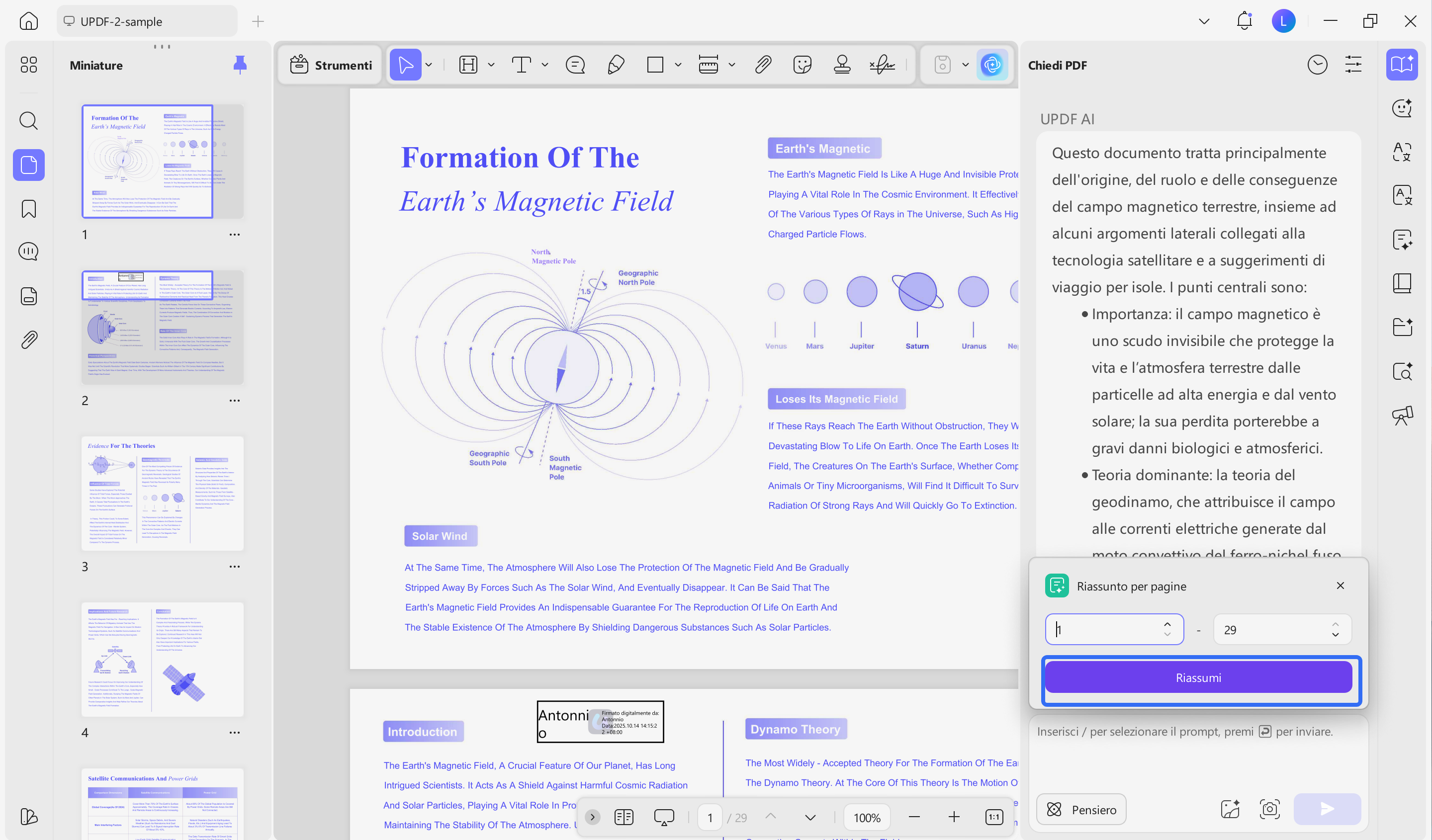 choose a page range to summarize updf windows