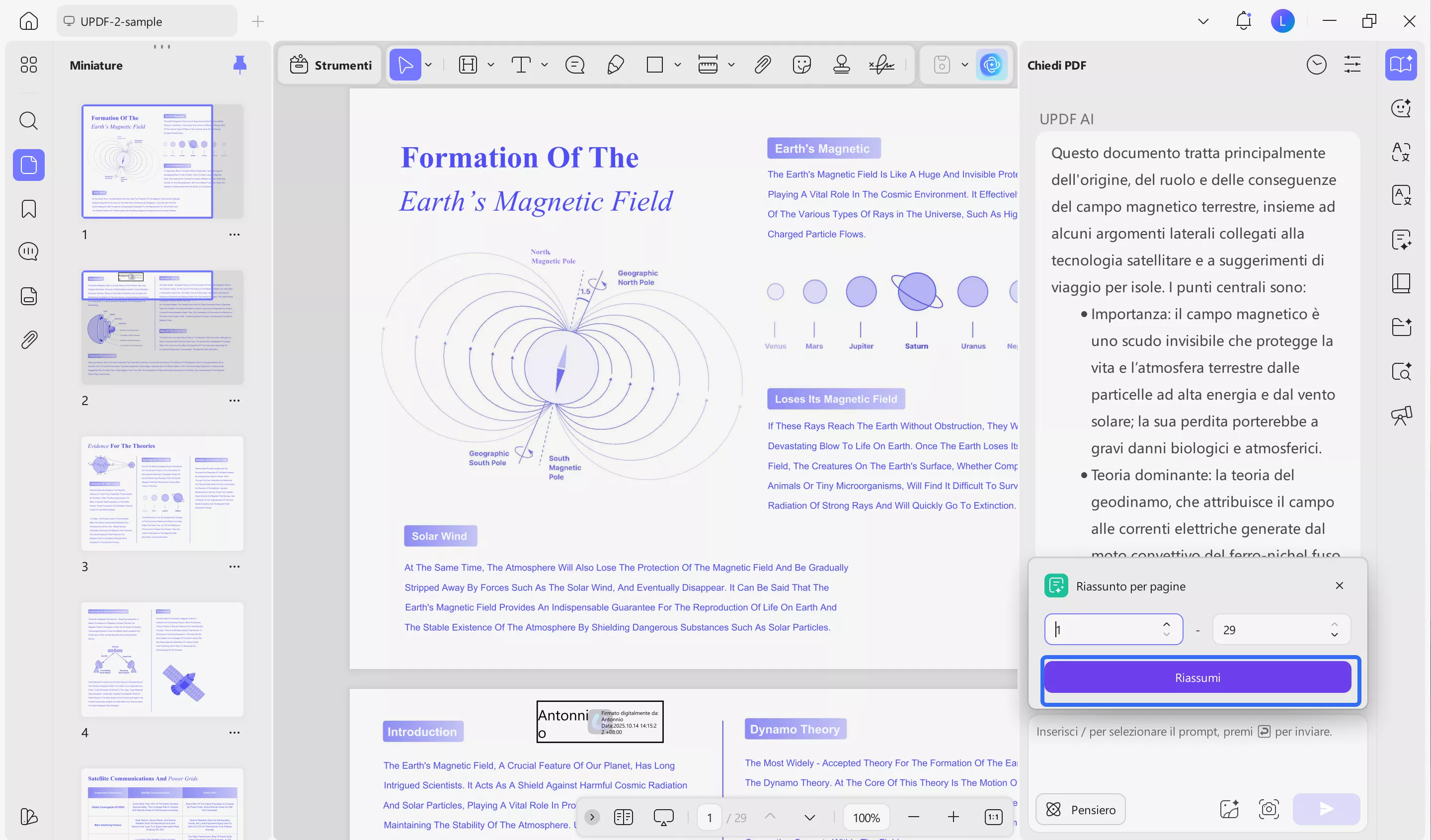 choose a page range to summarize updf windows