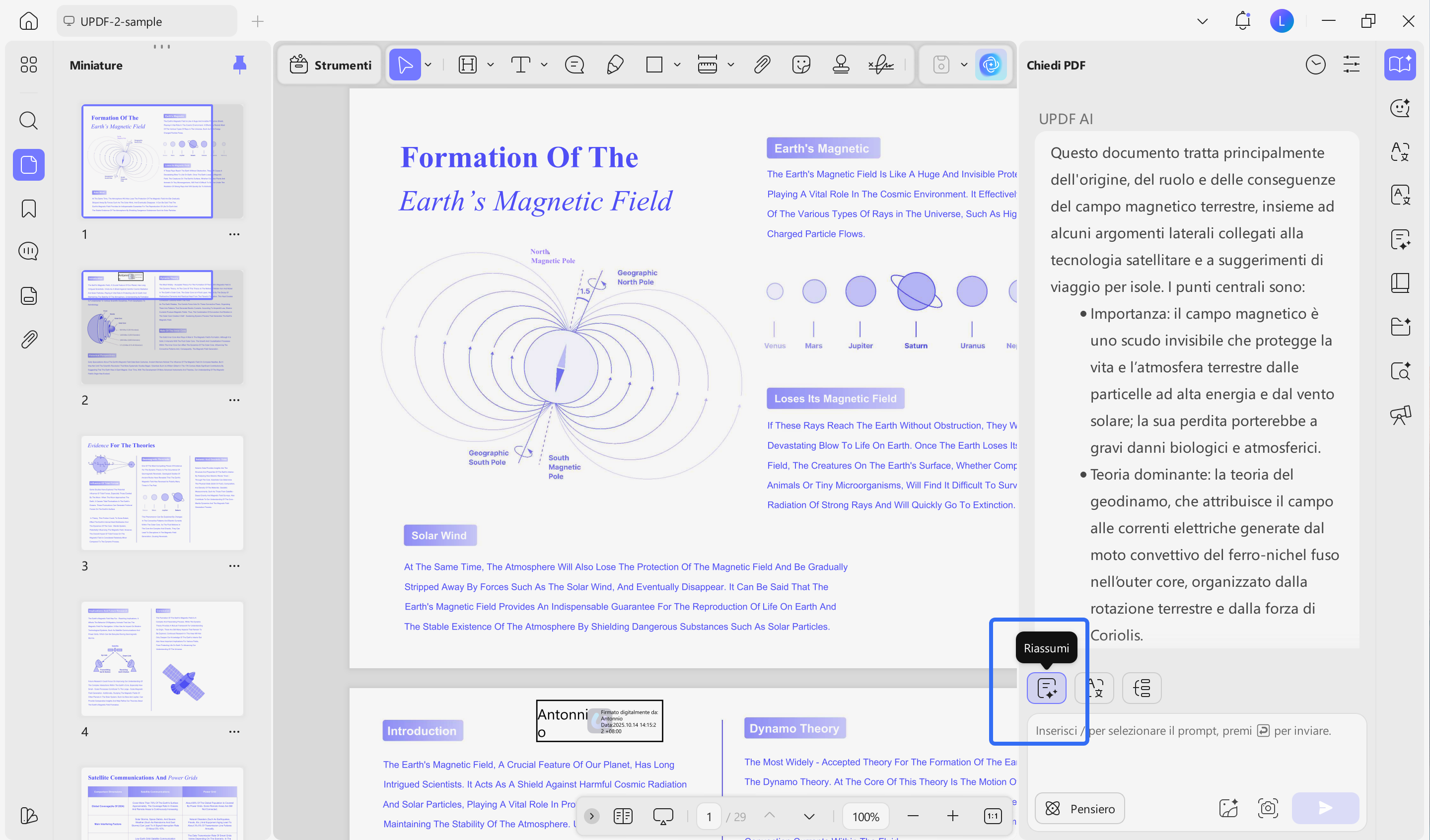 Access summarize feature updf ai windows
