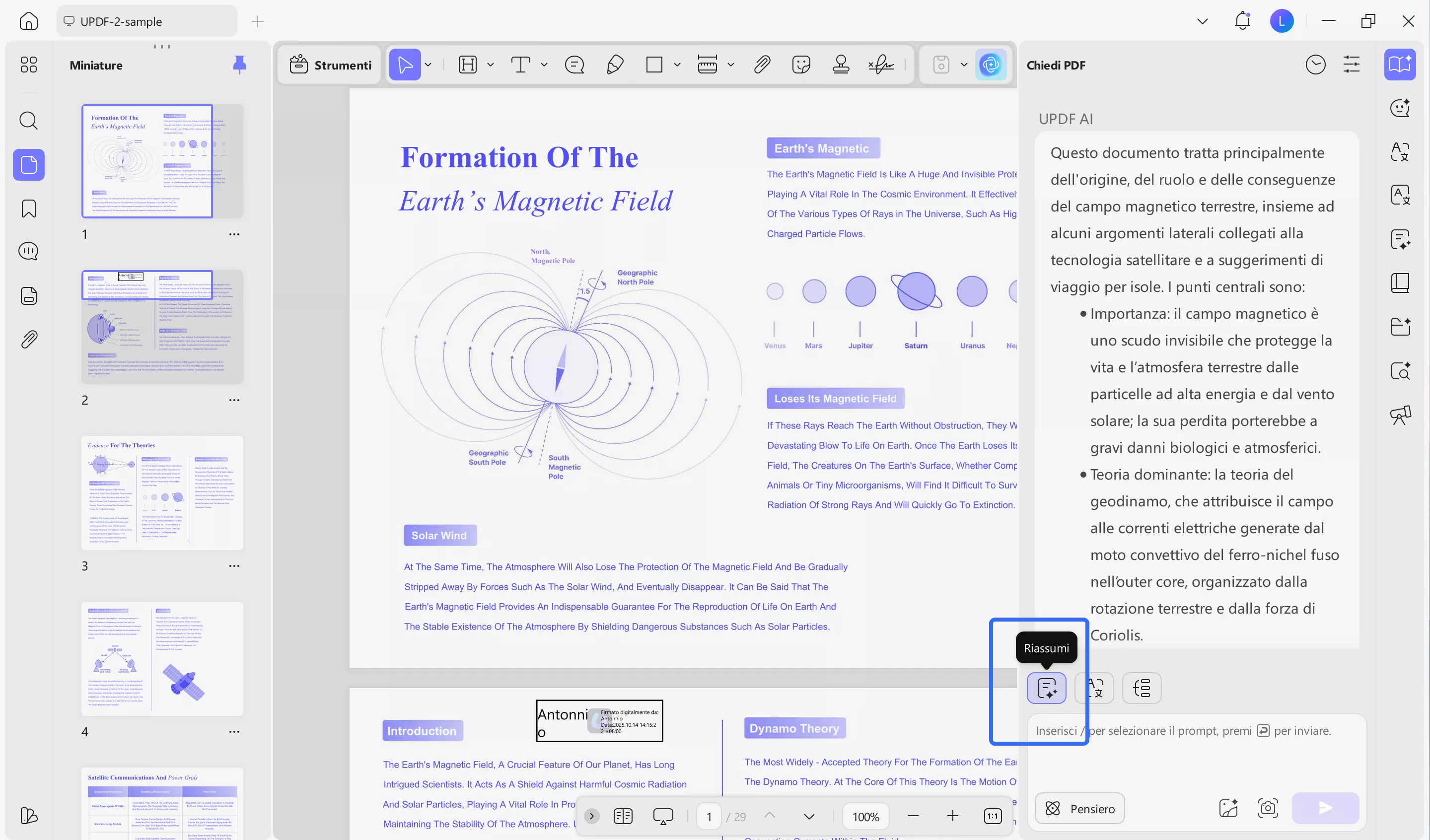 Access summarize feature updf ai windows