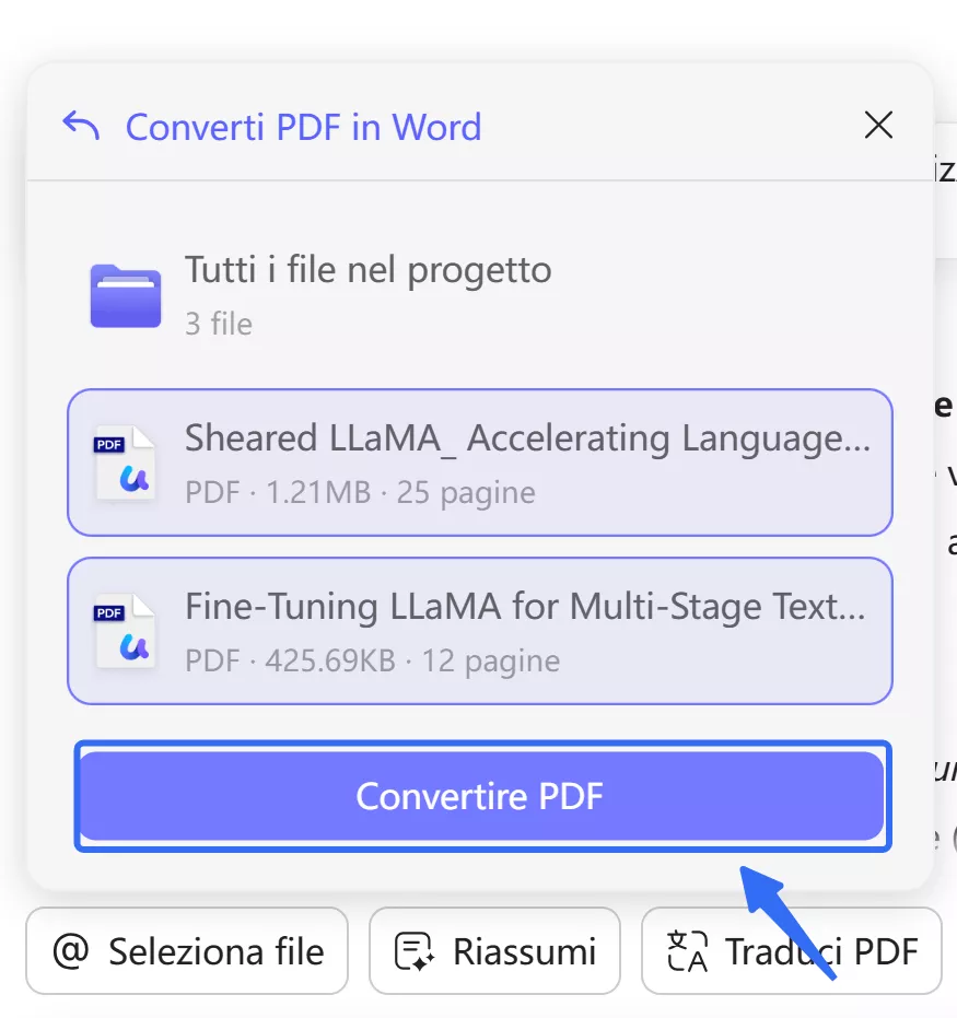 select files and convert