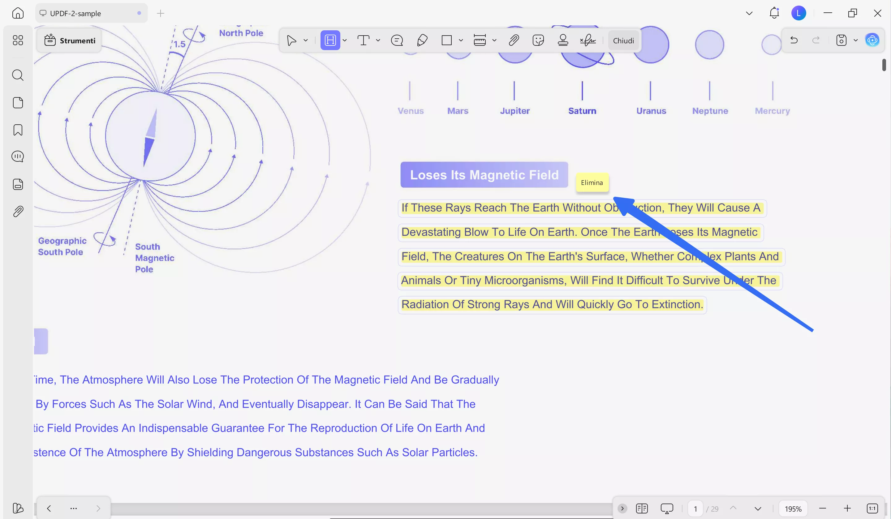 view comment via hover over updf windows