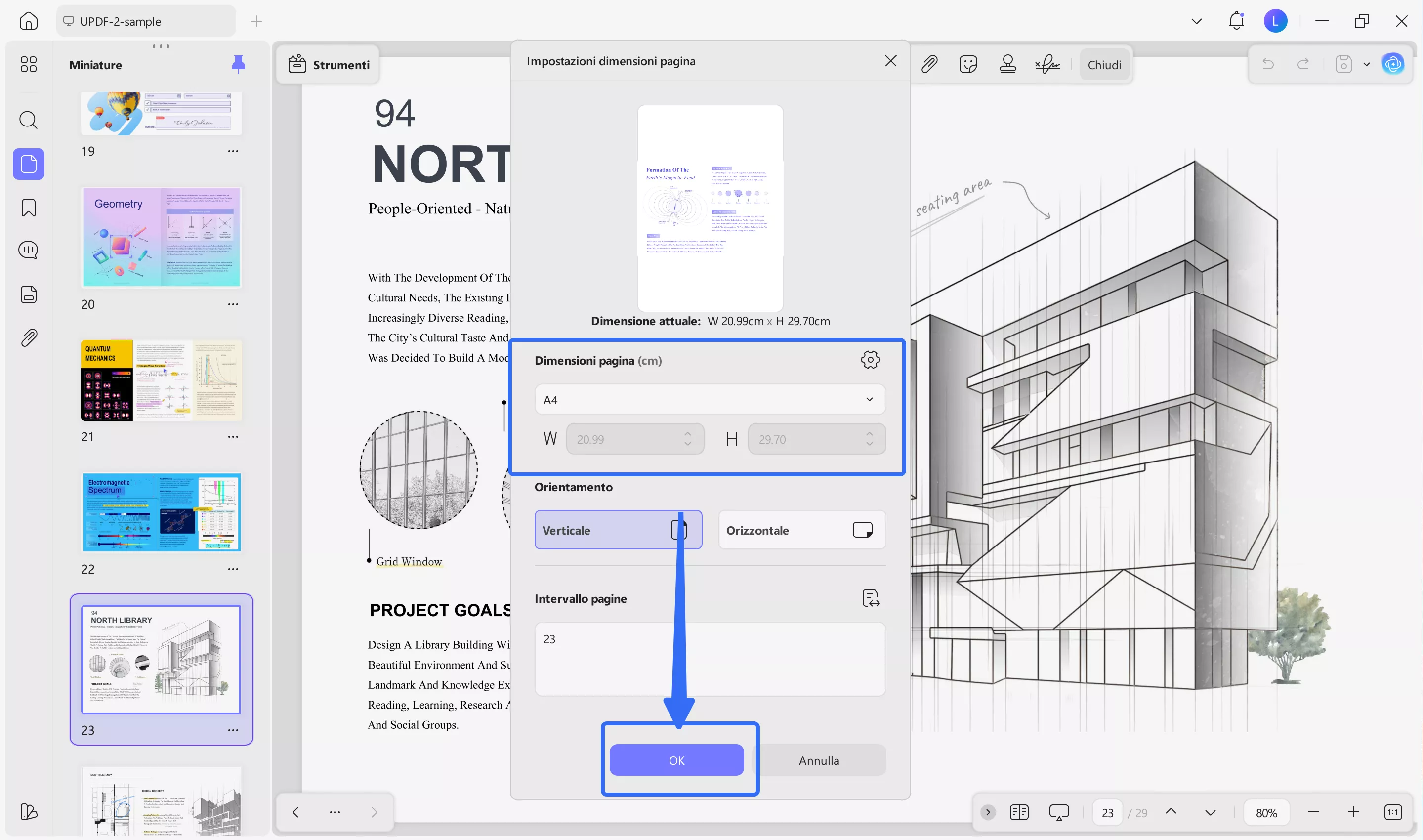 check pdf dimension updf