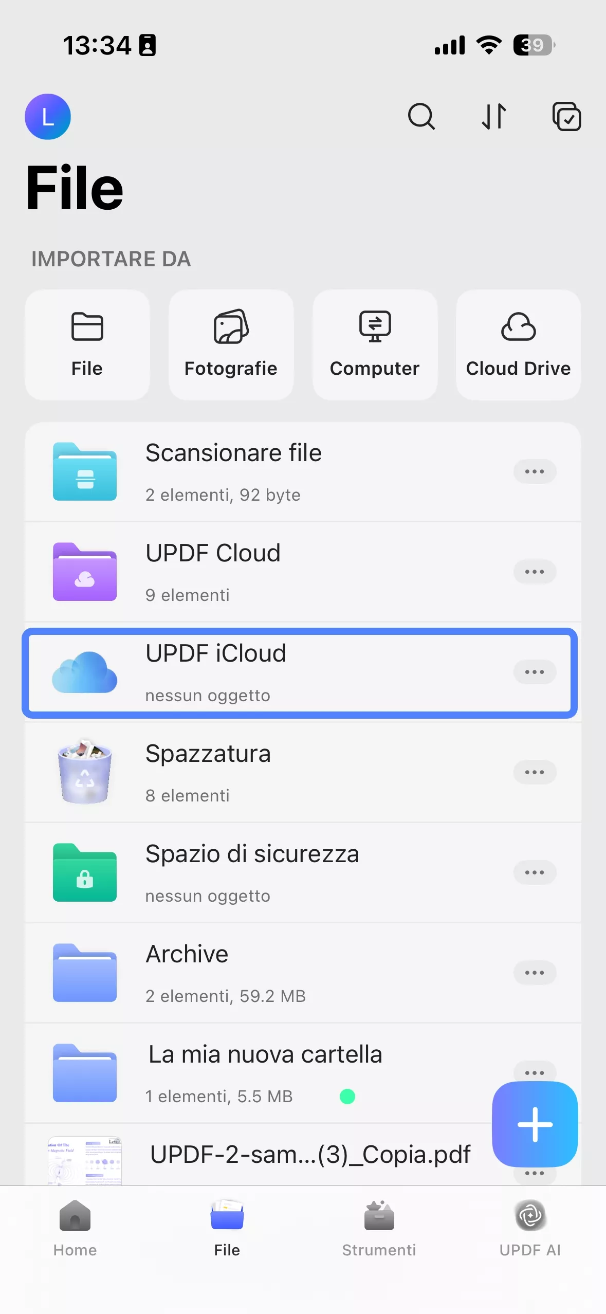 connnect to updf icloud