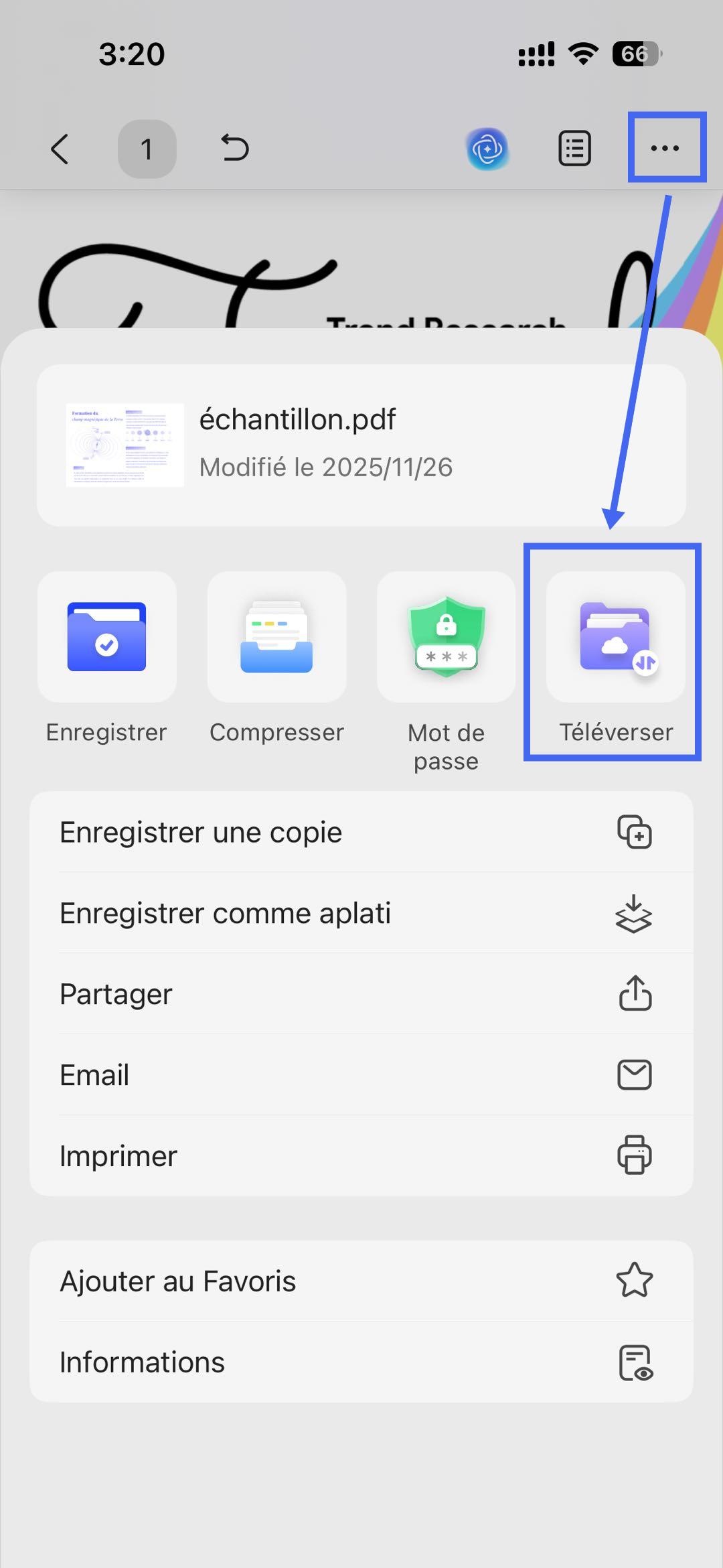 fichier updf vers cloud updf